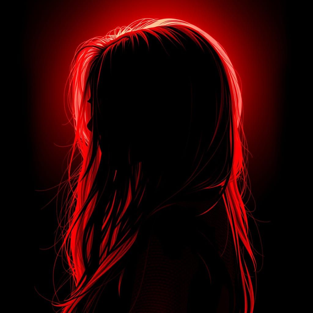 Silhouette of a woman,