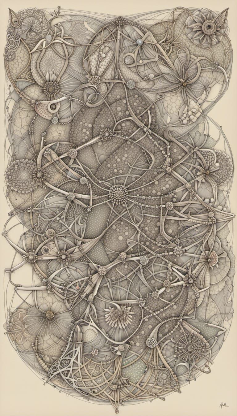 Complex Abstract Design with Geometric Patterns