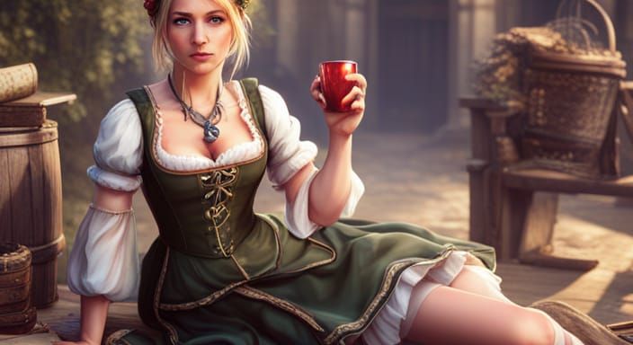 Freckled Village Girl Welcomes You to Market