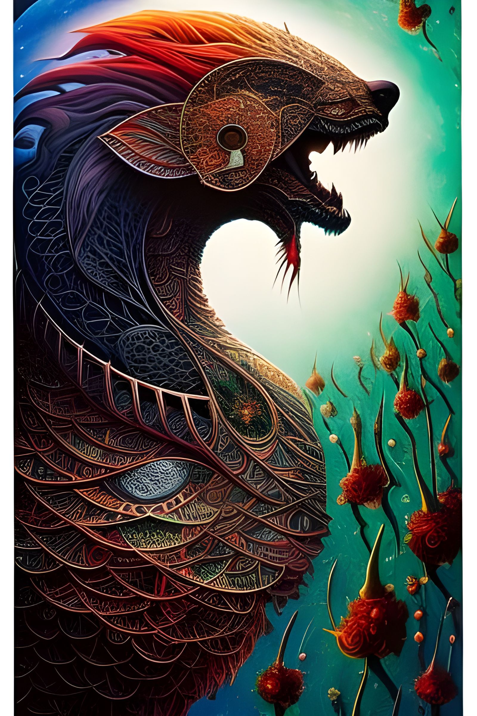 Psychedelic Biomorphic Digital Art