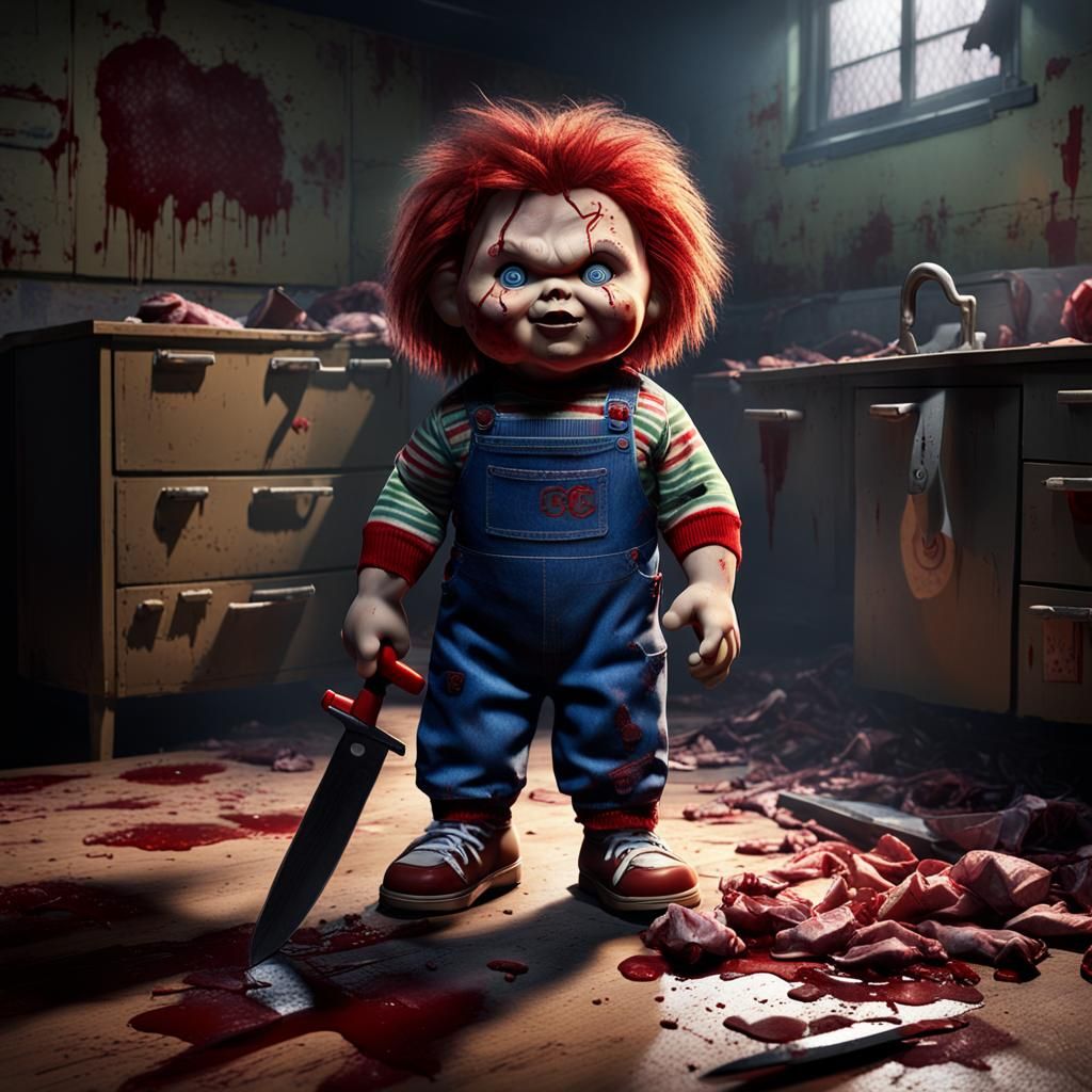 Chucky Doll as Cabbage Patch Kid in Crime Scene