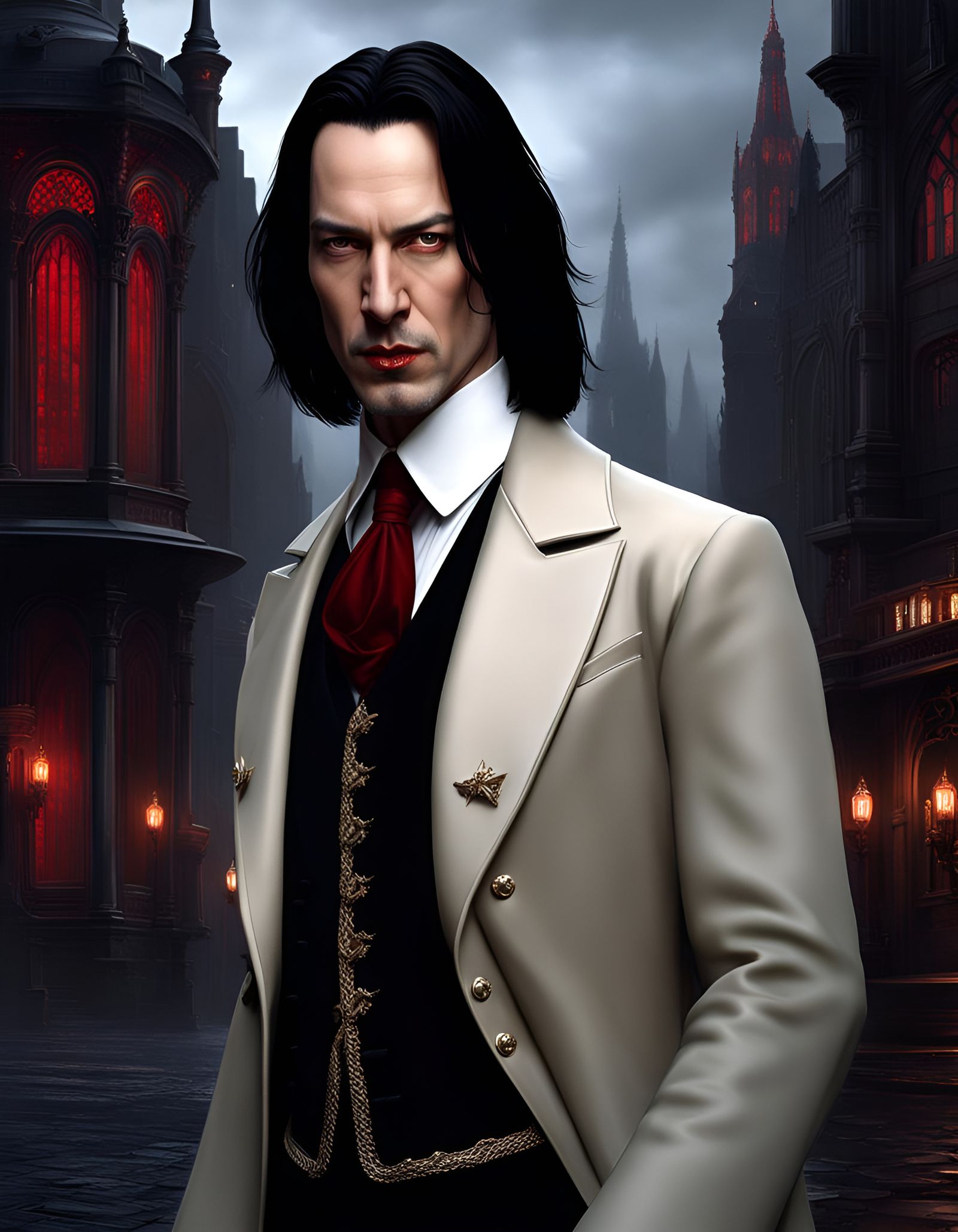 Victorian Vampire with Likeness to Keanu Reeves