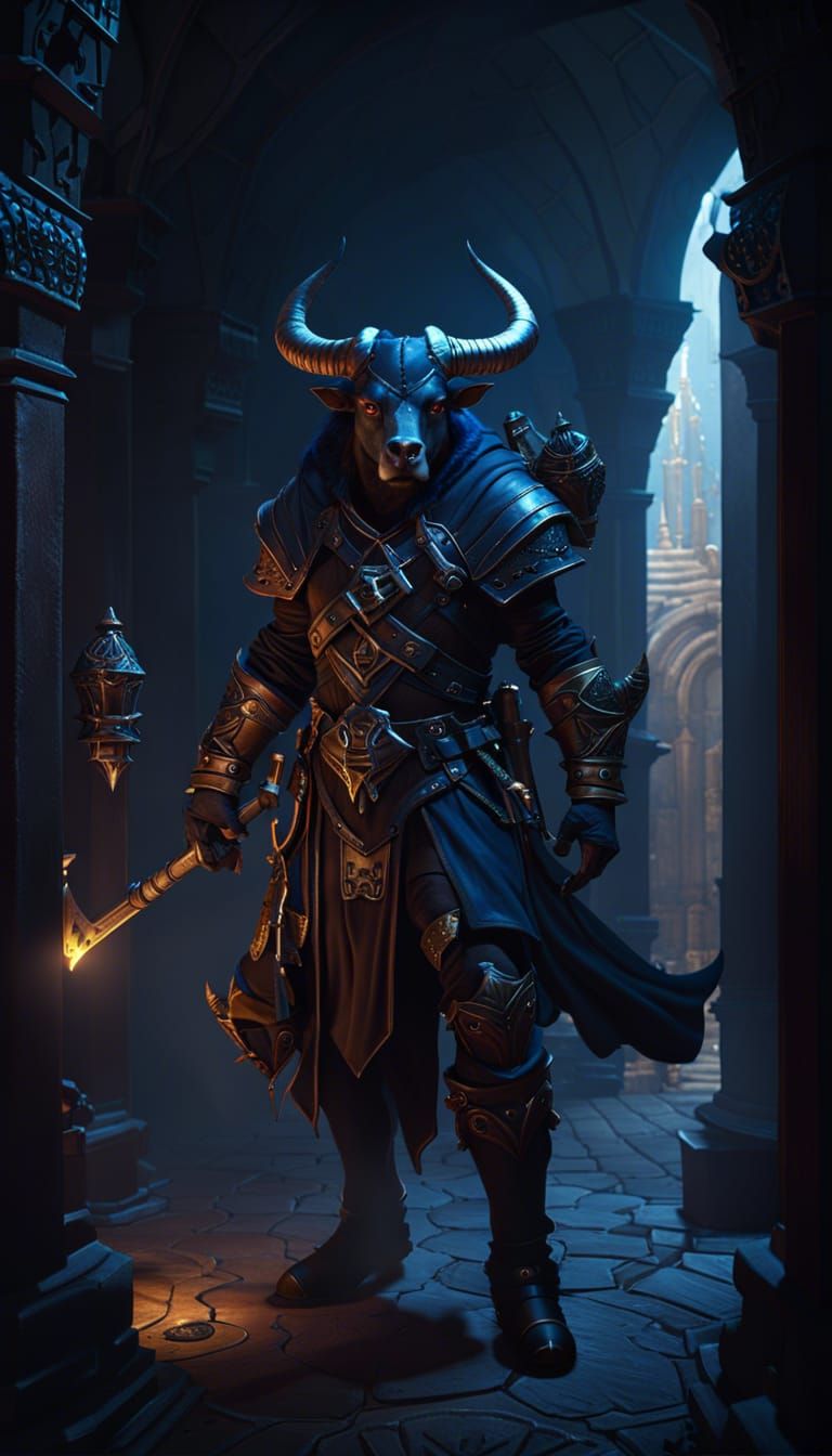 Minotaur Rogue in Castle Interior