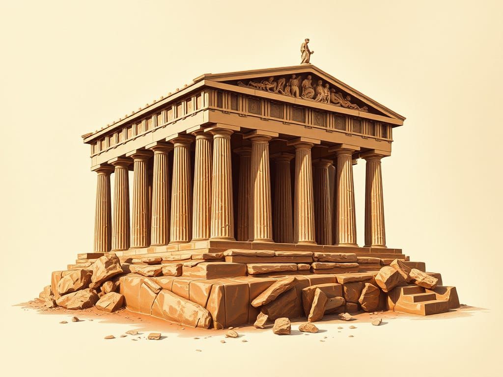 Parthenon made of milk Chocolate