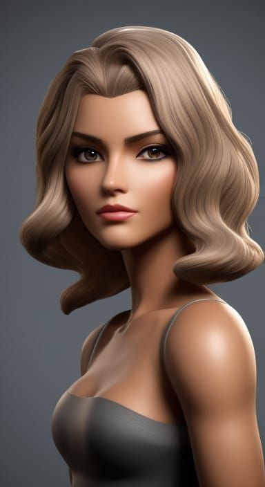 Beautiful Young Woman Portrait with Cinematic Lighting