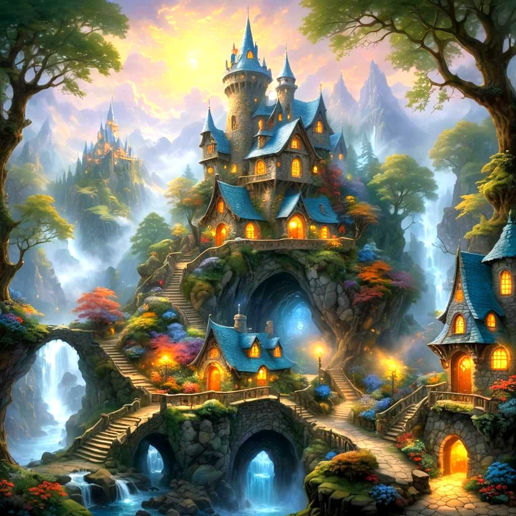 Ethereal Wizard's Lair in Luminist Style