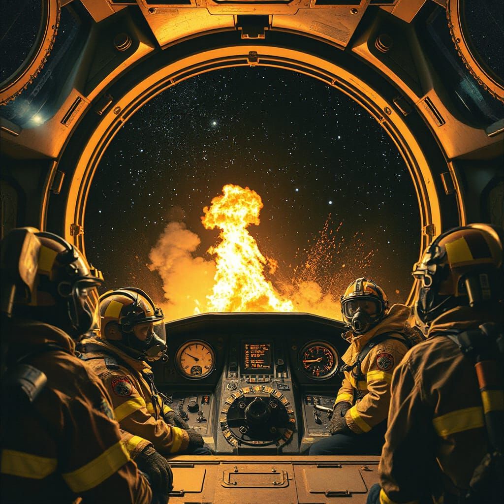 Future Space Fire Brigade in Action