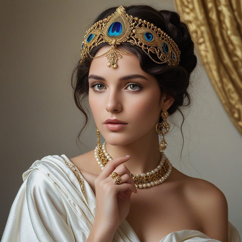 Regal Goddess of Divine Majesty in Ethereal Light