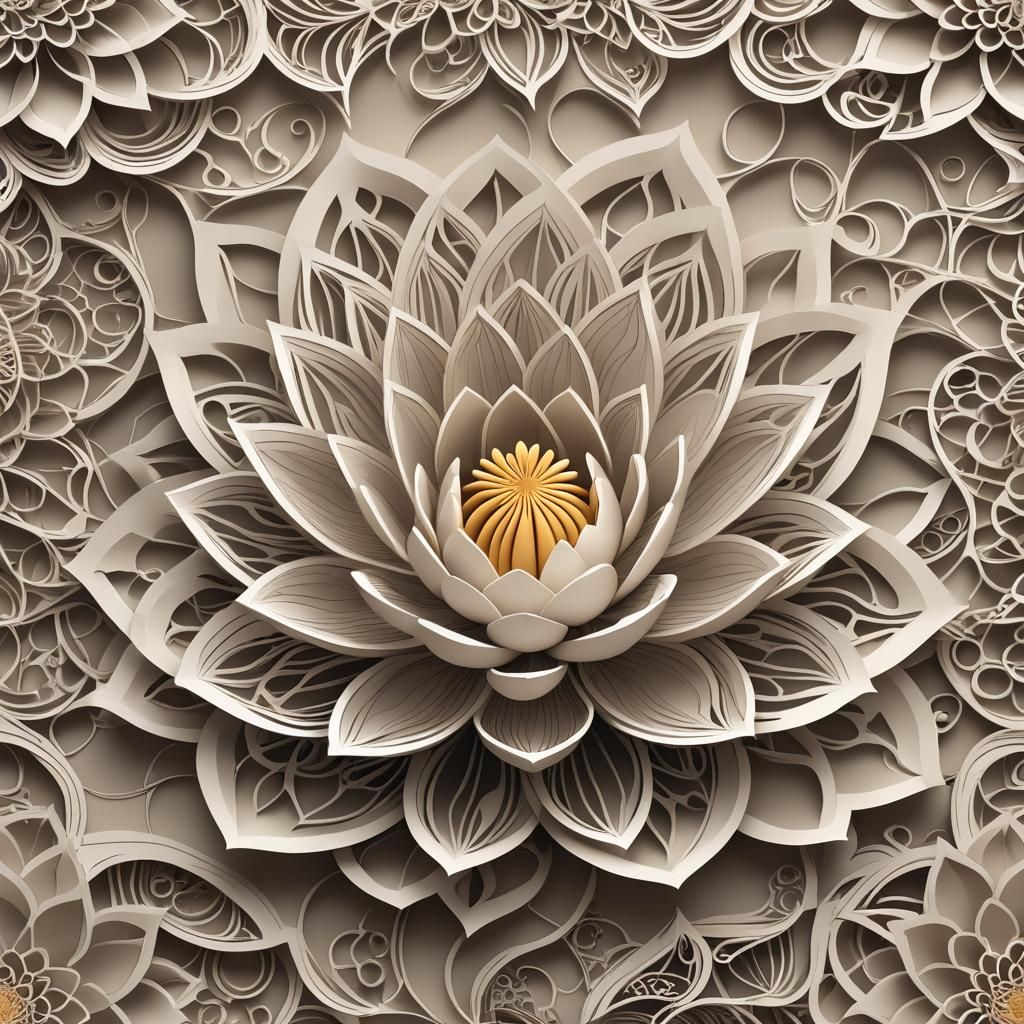lotus flower kirigami