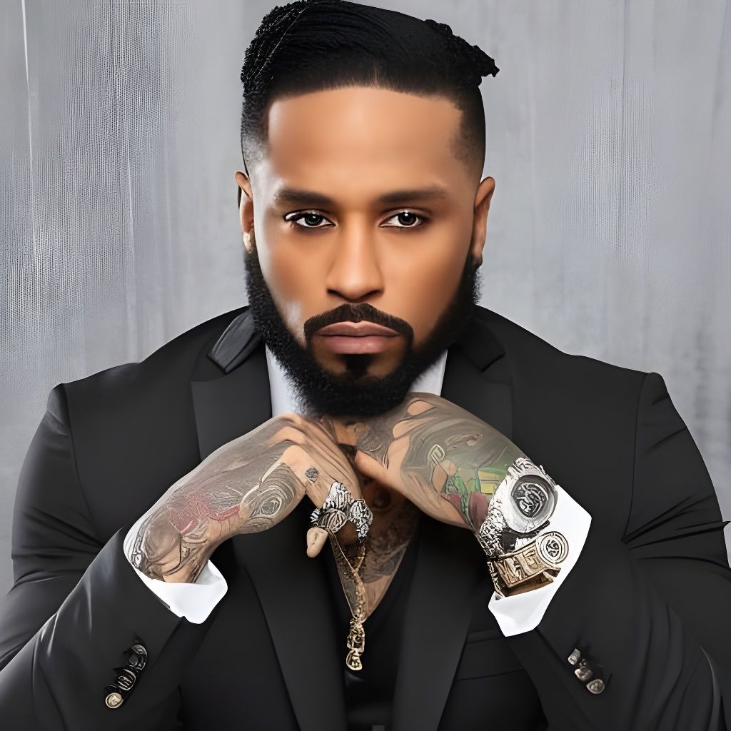 Latin American Gang Member Portrait with Neon Lighting