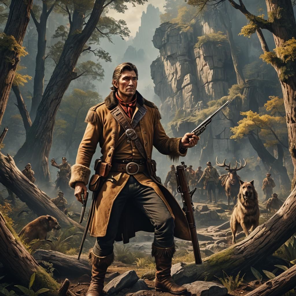 Davy Crockett: Detailed Matte Painting in Deep Color