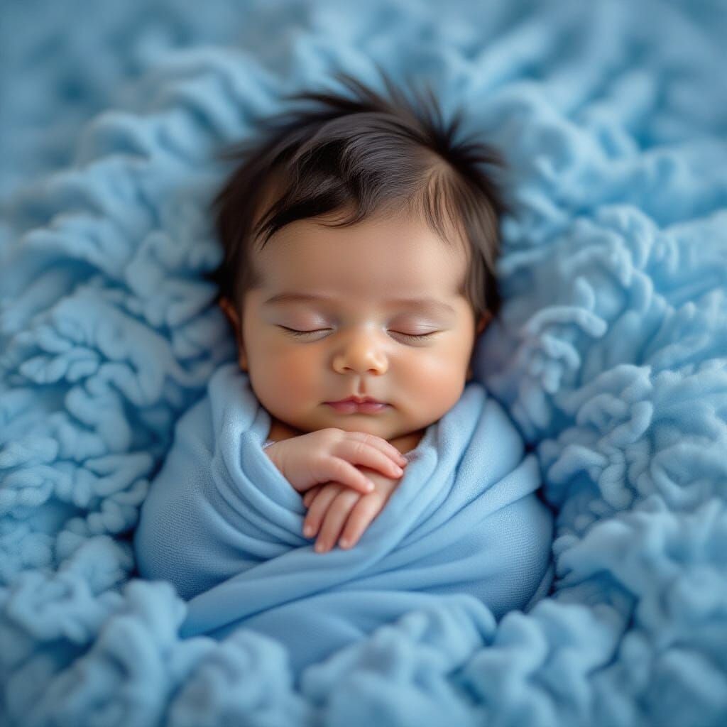 Blue Newborn Baby Image