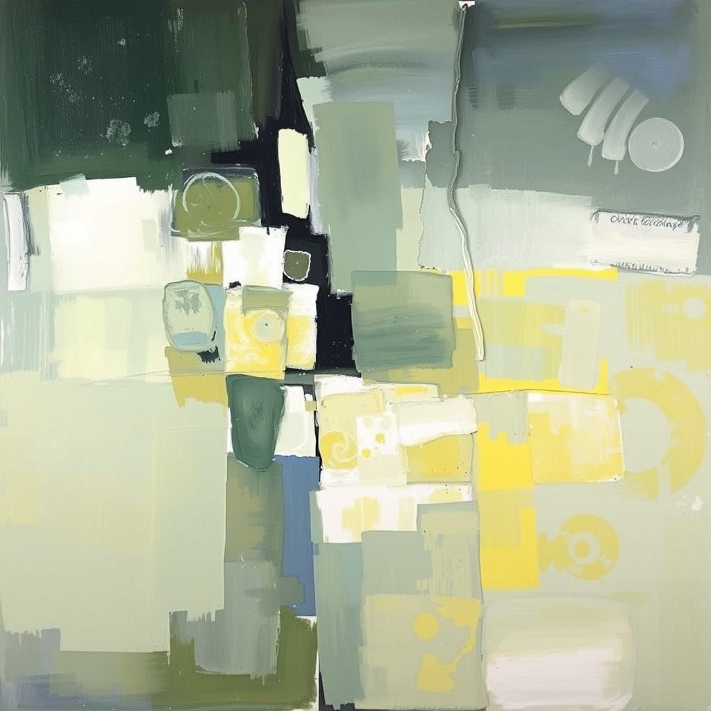 Abstract Oil Painting in Gestural Fragments