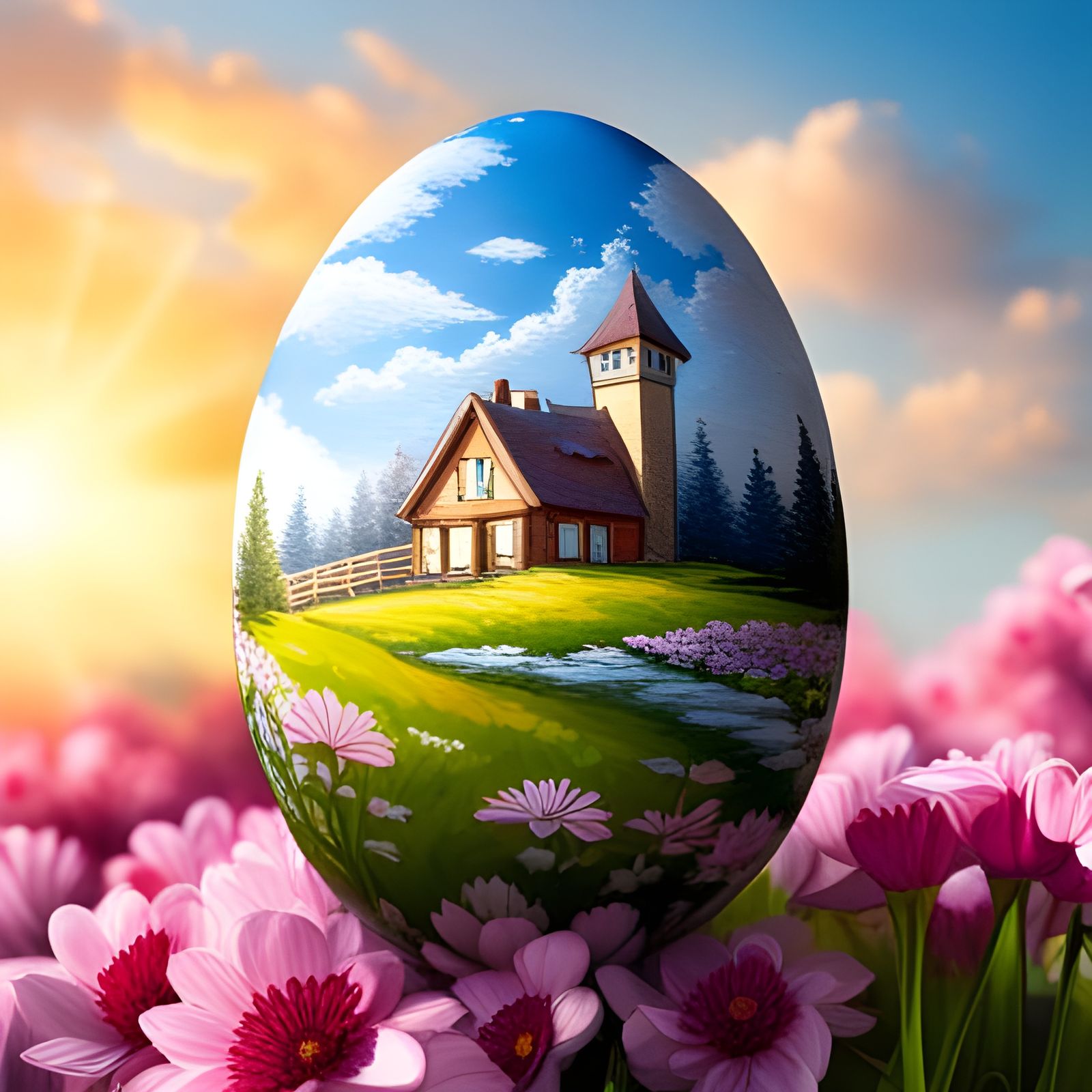 Intricately Decorated Easter Egg Masterpiece