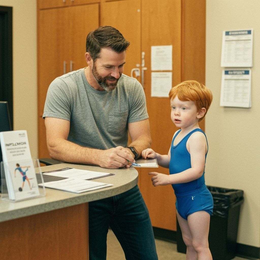 Parent Enrolling Child: Softly Lit Cinematic Gymnastics Acad...