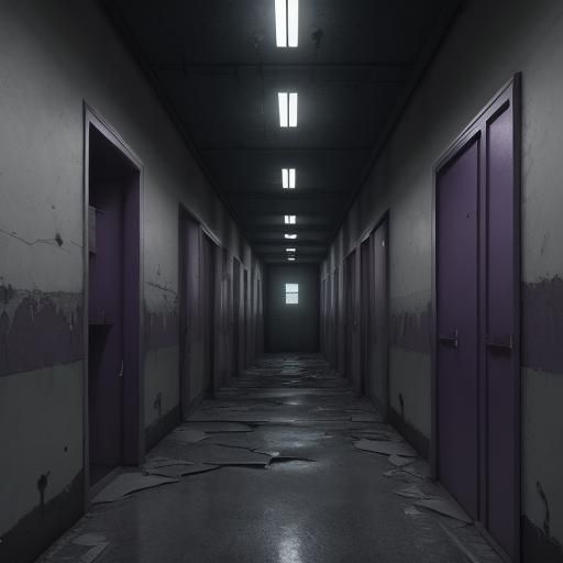 Dark Prison Corridor with Dynamic Lighting