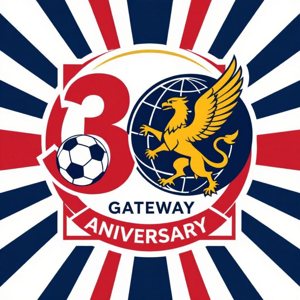 Modern Gateway Colleges 30th Anniversary Logo with Griffin