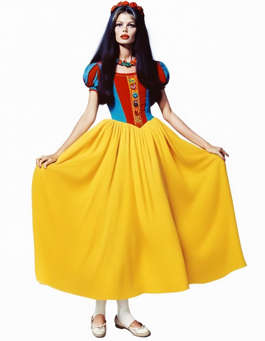 Brigitte Bardot in Hippie Snow White Dress