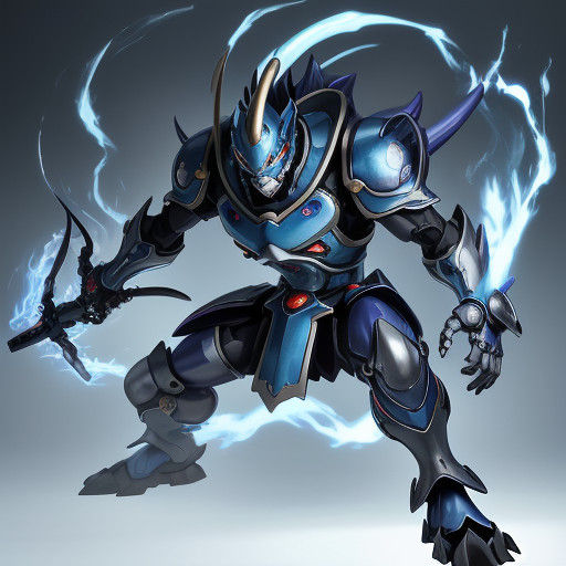 Stylized Digimon ChouChou Tsao in Vibrant Misty Forest