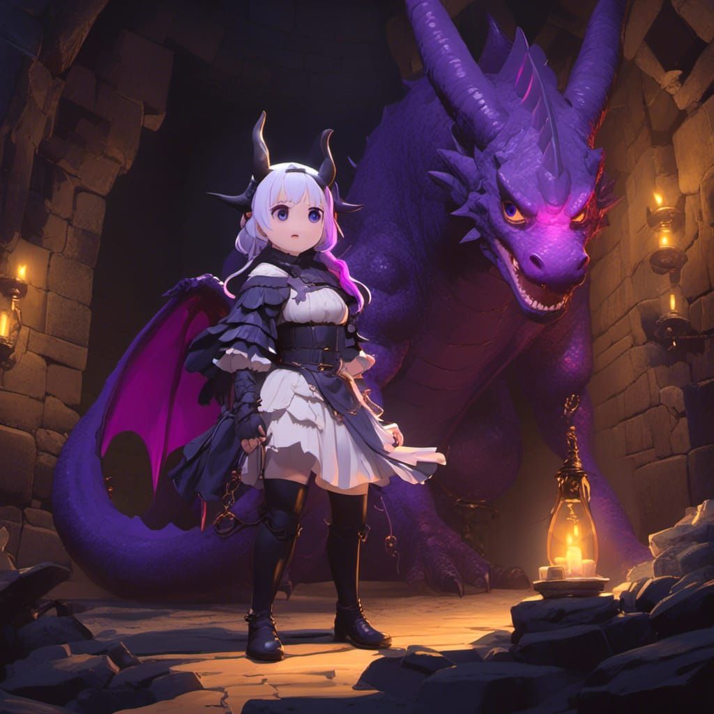Dragon's Dungeon Surprise: Dark Fantasy Concept Art