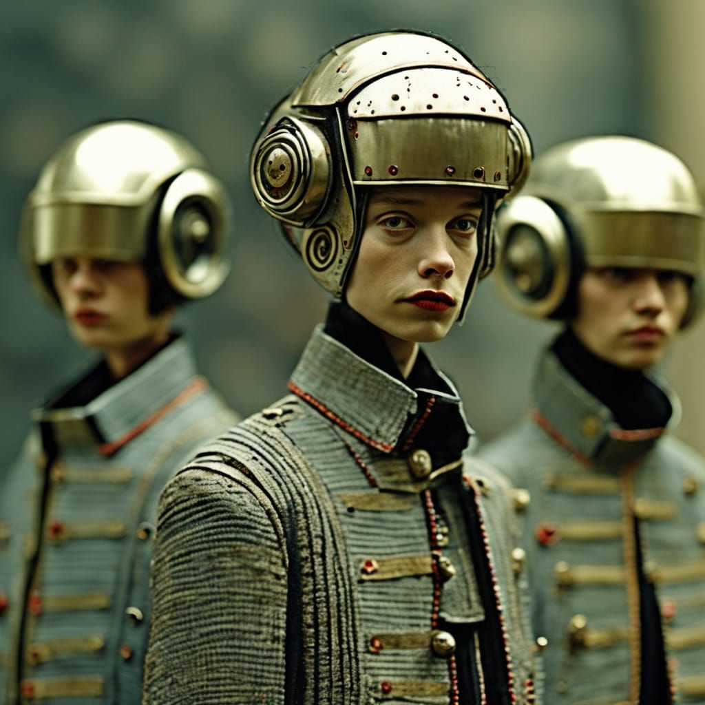 Beatific Idiot in Art Brut Style