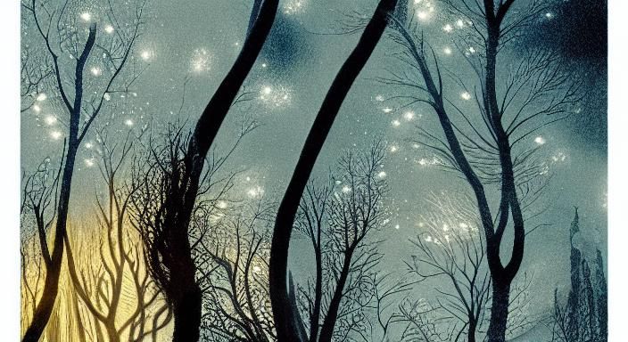 Angelic Apparition Shadows in Desert Canyon, Magic Realism