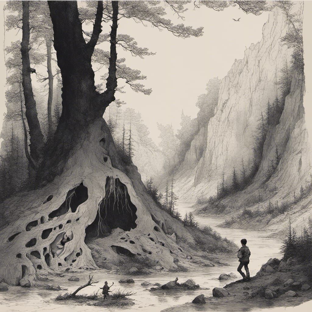 Intense Portrait of a Survivor with an Obsidian Mind