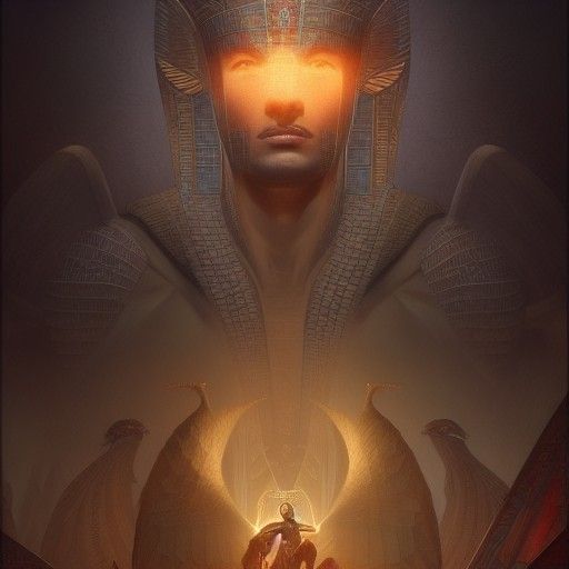Egyptian Gods in Dark Fantasy Concept Art