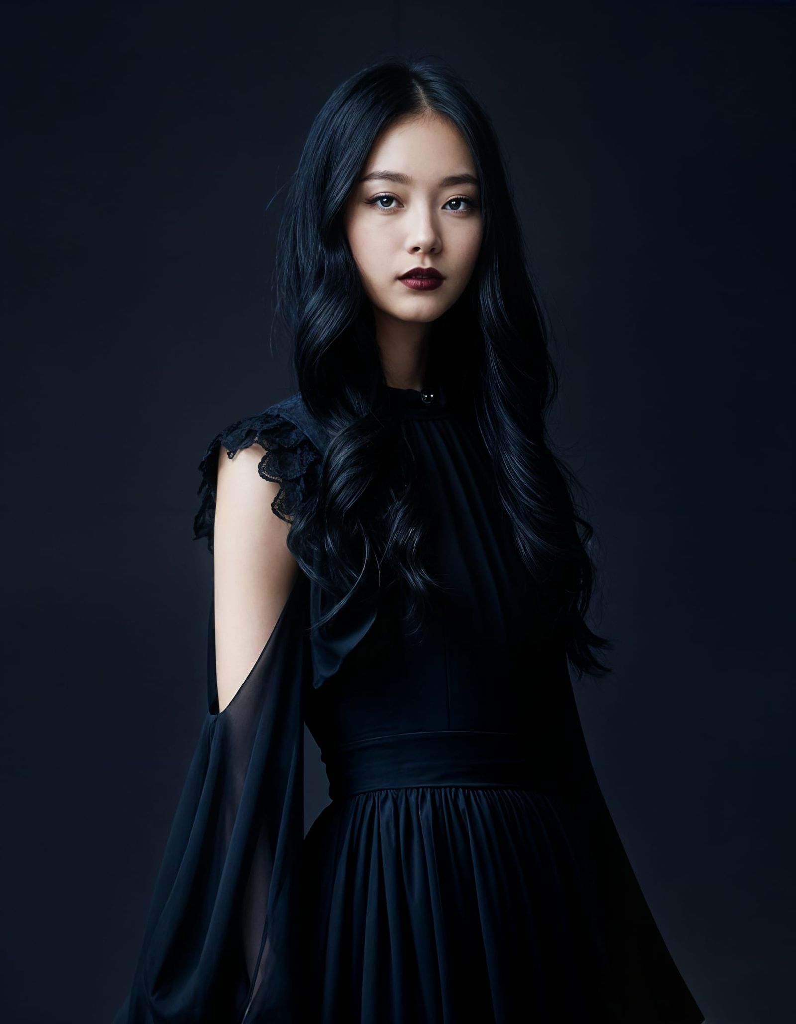 Monochromatic Portrait in Darkness