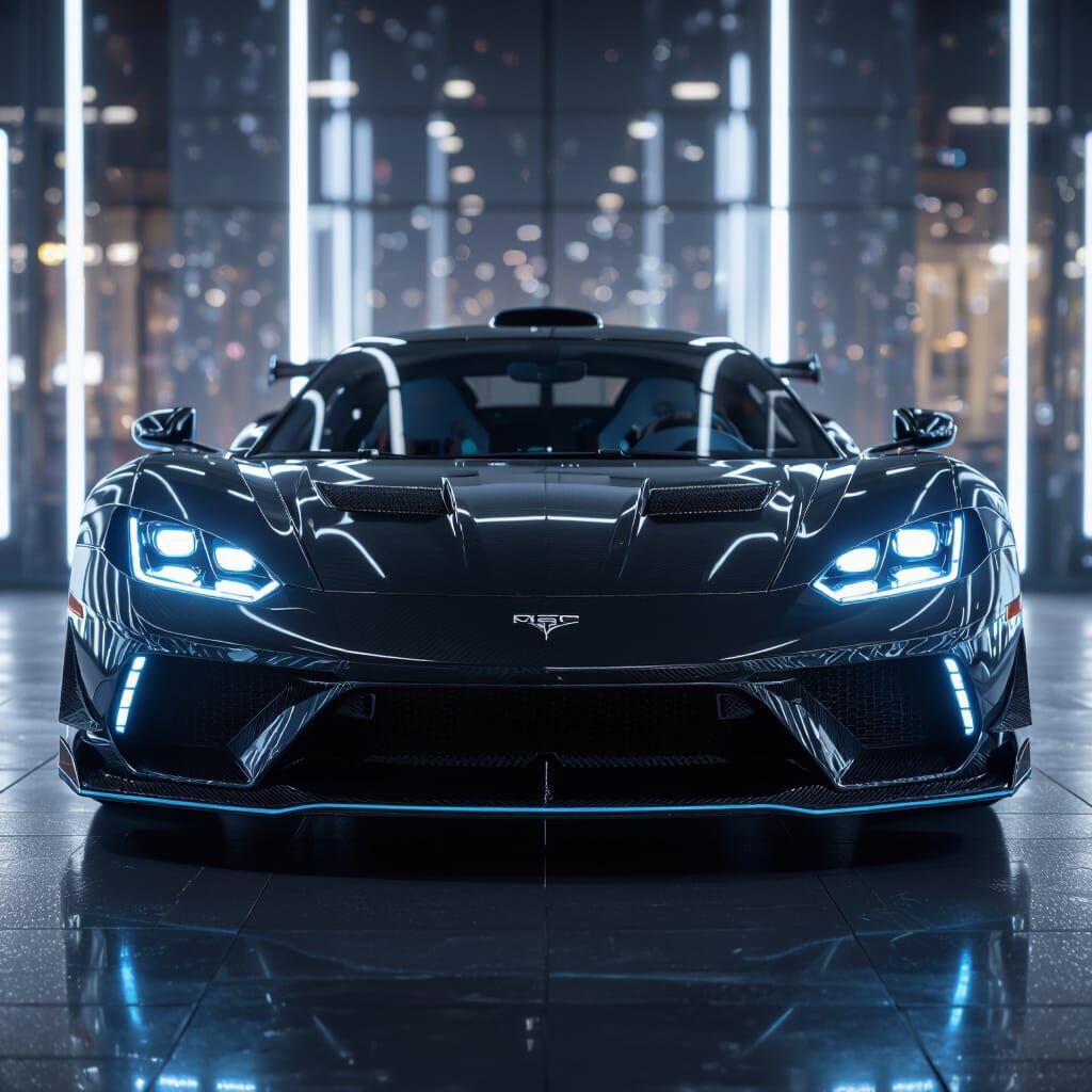 MCSCAR Hypercar Logo: Futuristic Luxury Emblem