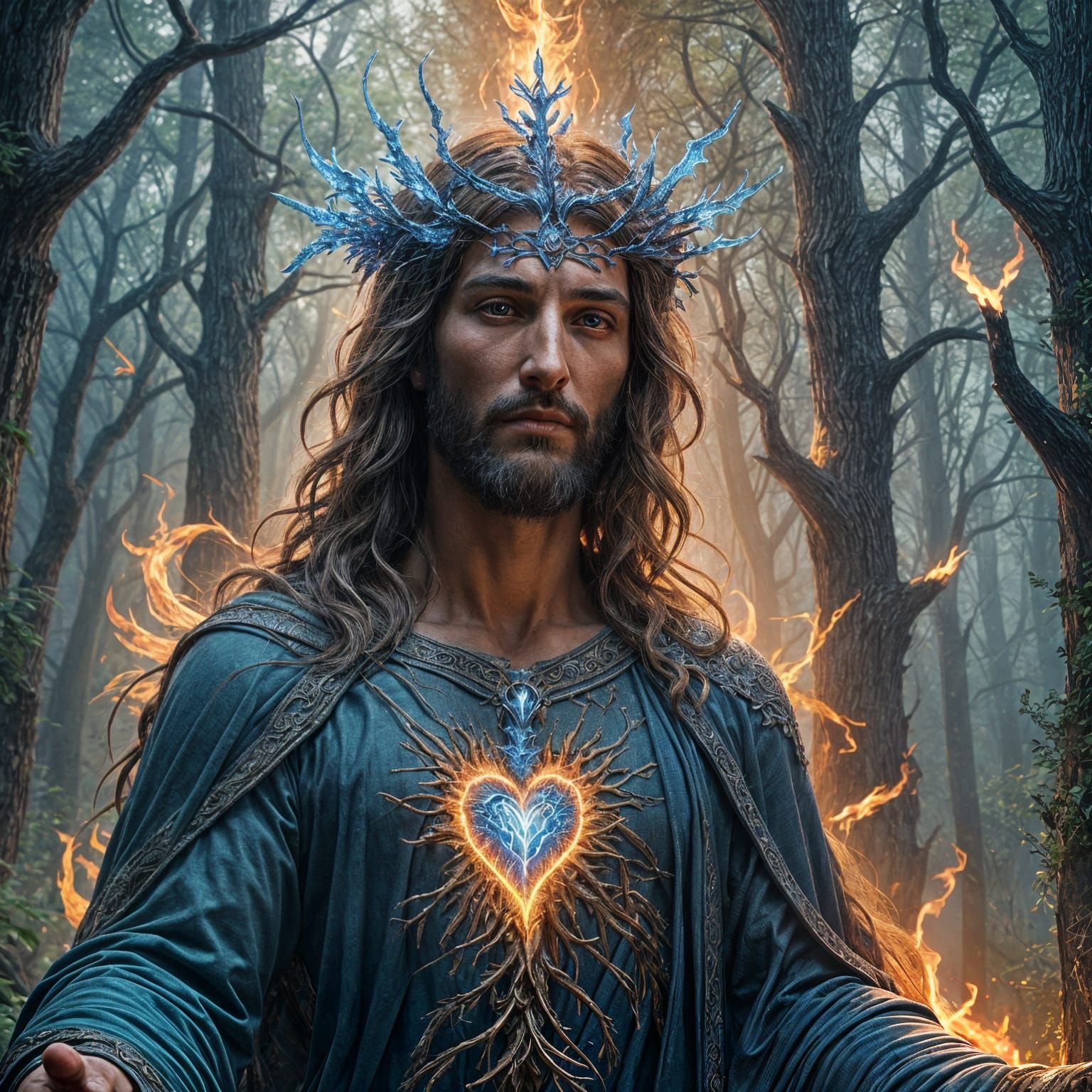 Christ of Nature with Heart Ablaze