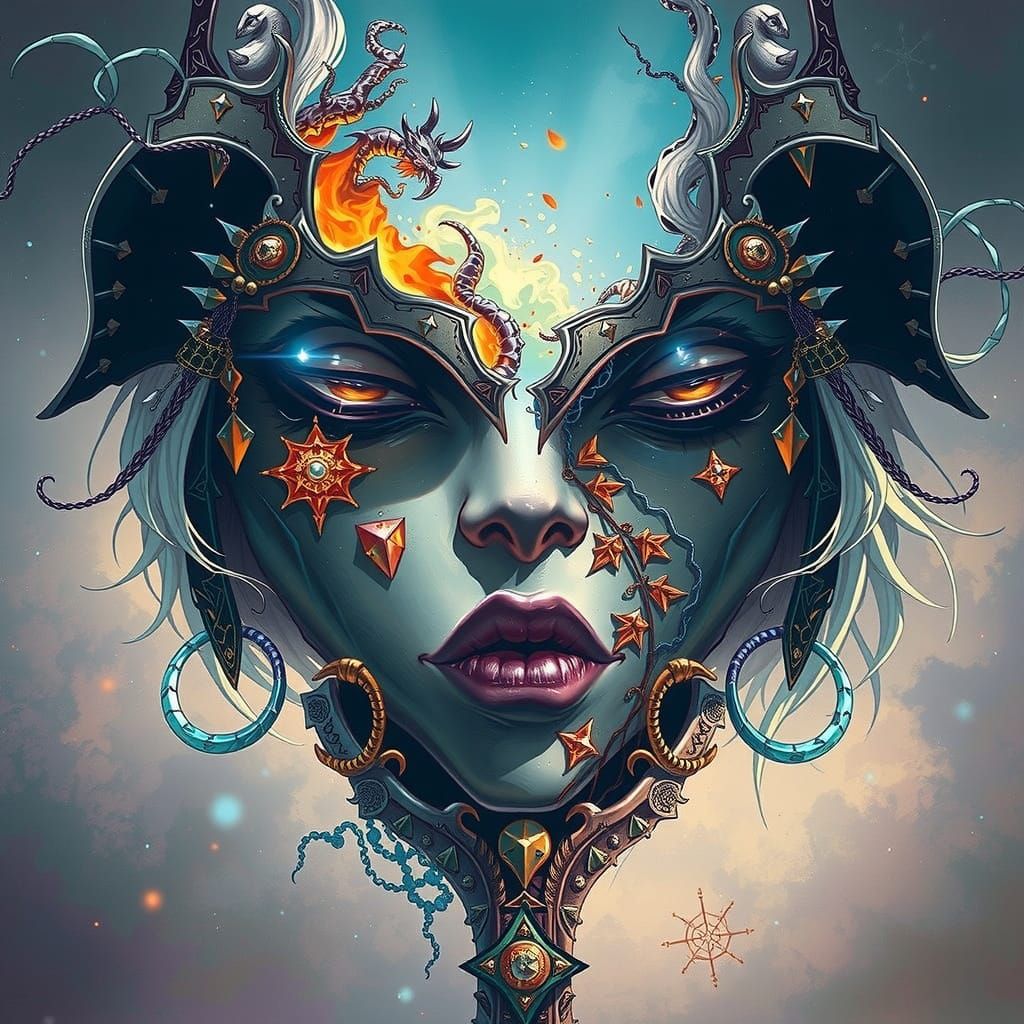 Drow Noble in Dark Fantasy Style