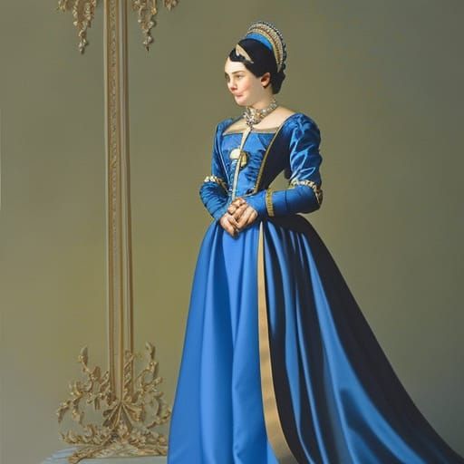 Renaissance Ball in Soft Light, Gouache Style