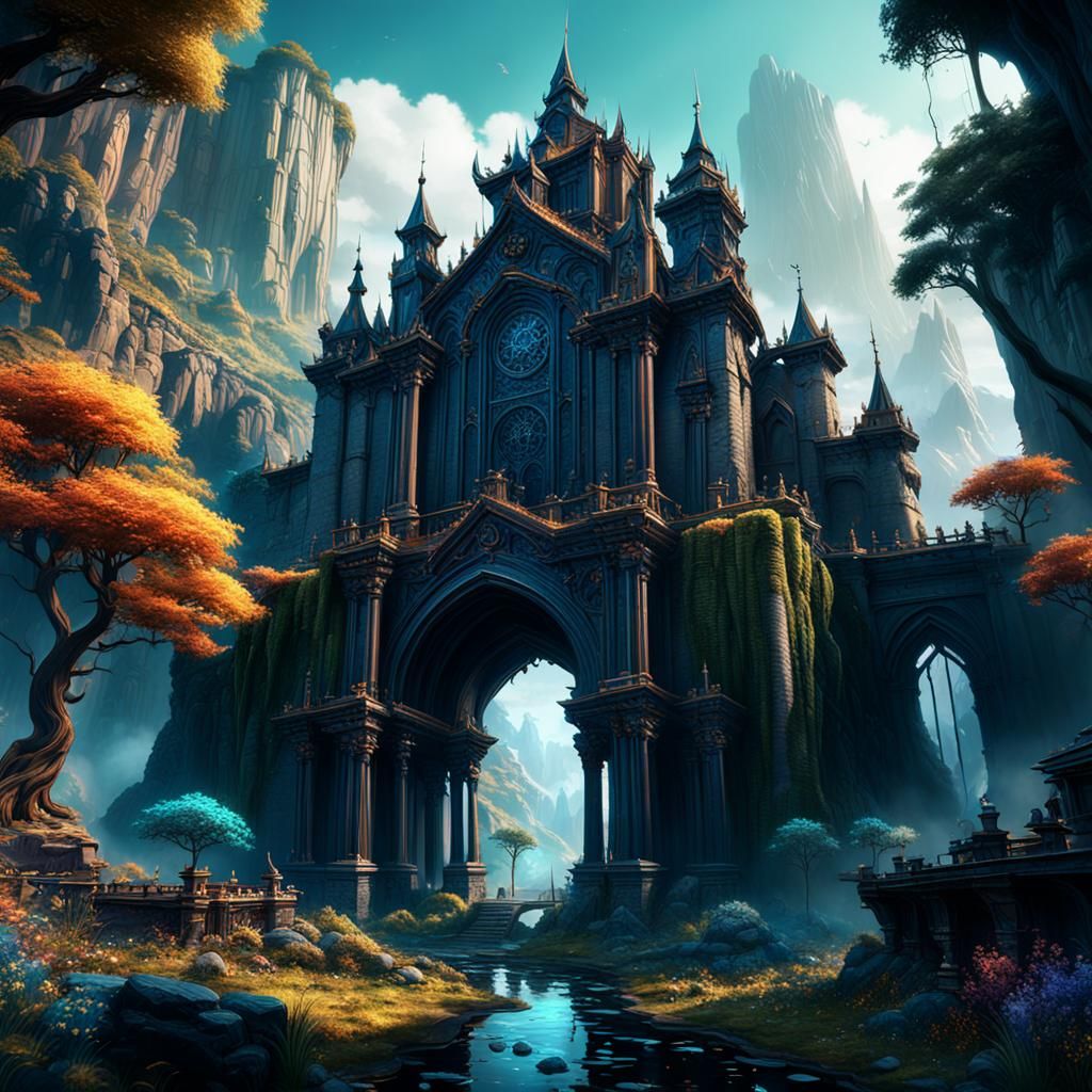 Fantastical Matte Painting in Deep Color