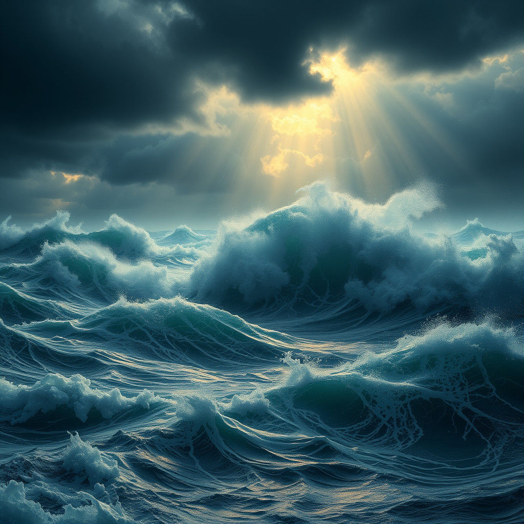 Tempestuous High Seas: A Fantastical Storm in 8K