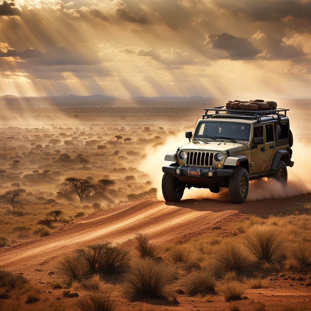 Jeep Adventure Across the African Savannah