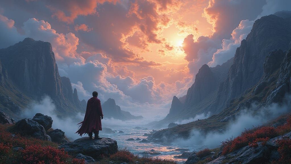 Mythological Setting Hyperrealistic Matte Painting