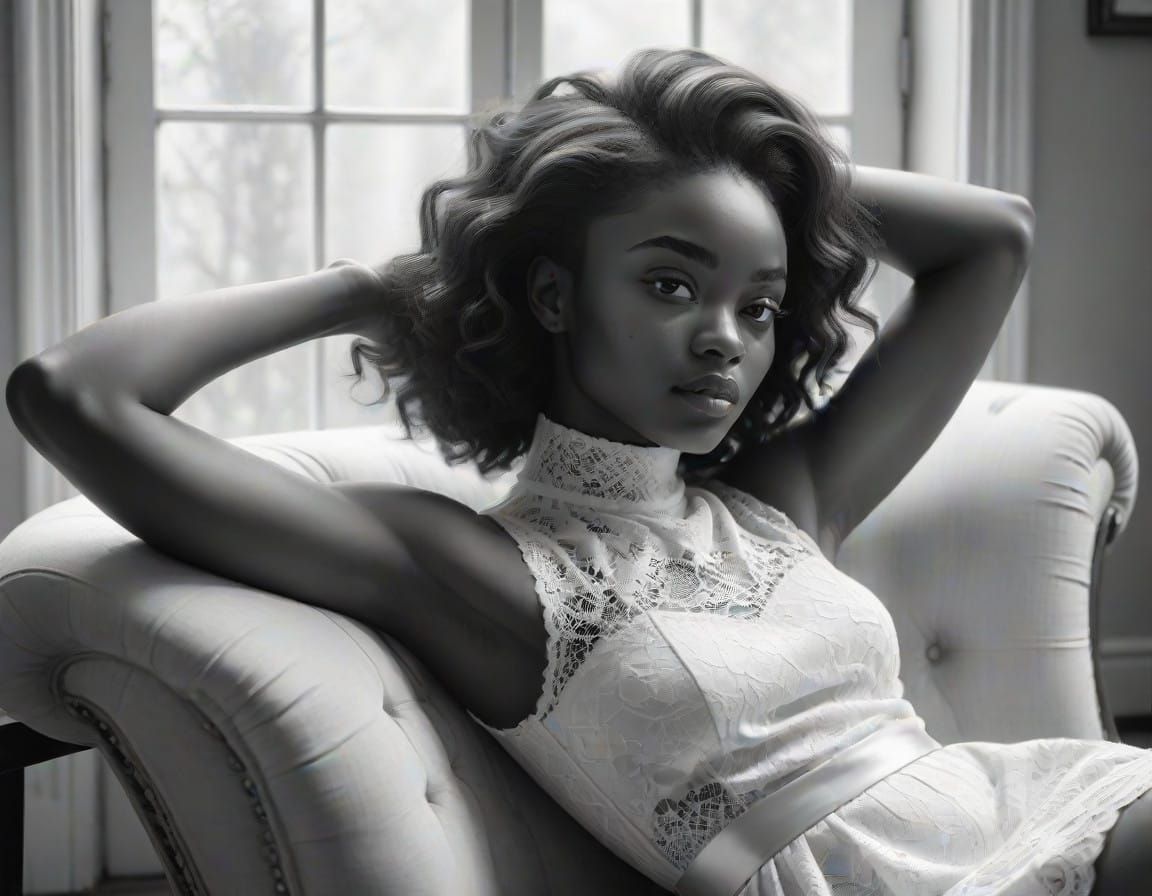 Classical Beauty at Rest in Soft Light