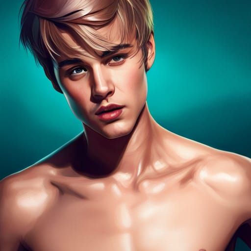 Detailed Portrait with Dynamic Lighting in Art Nouveau Style