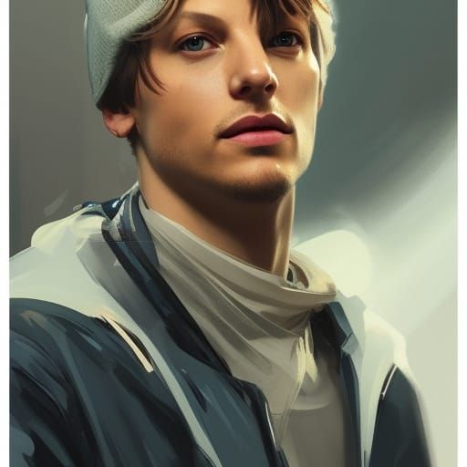 Louis Tomlinson Portrait in Artgerm Style