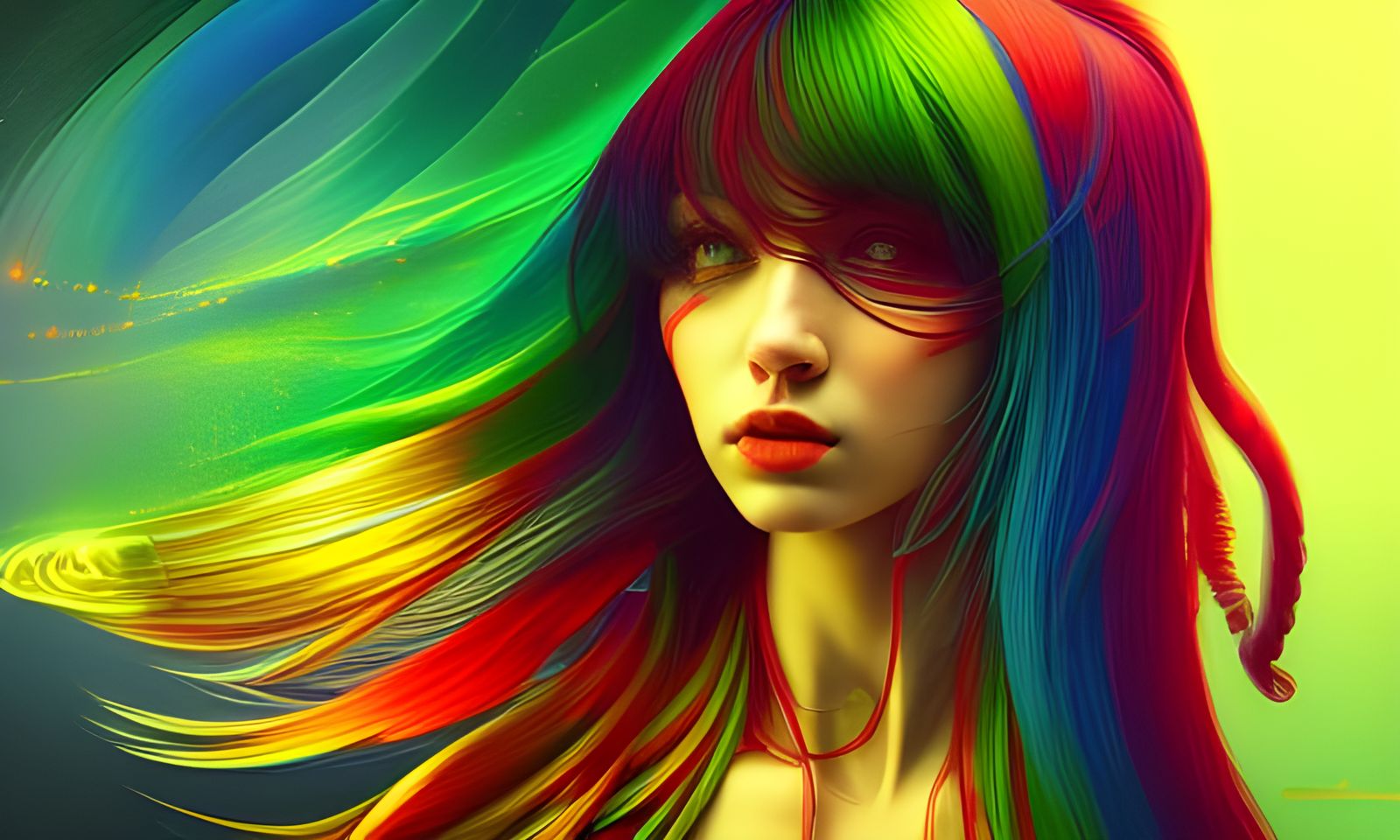 Resourceful Student with Glowing Fractal Edges