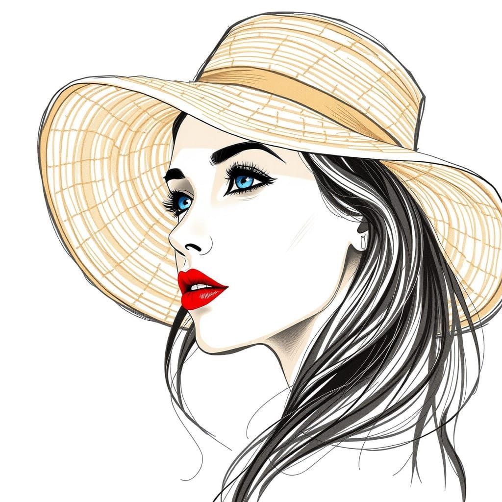 Woman in Elegant Profile, Adorned with Delicate Details