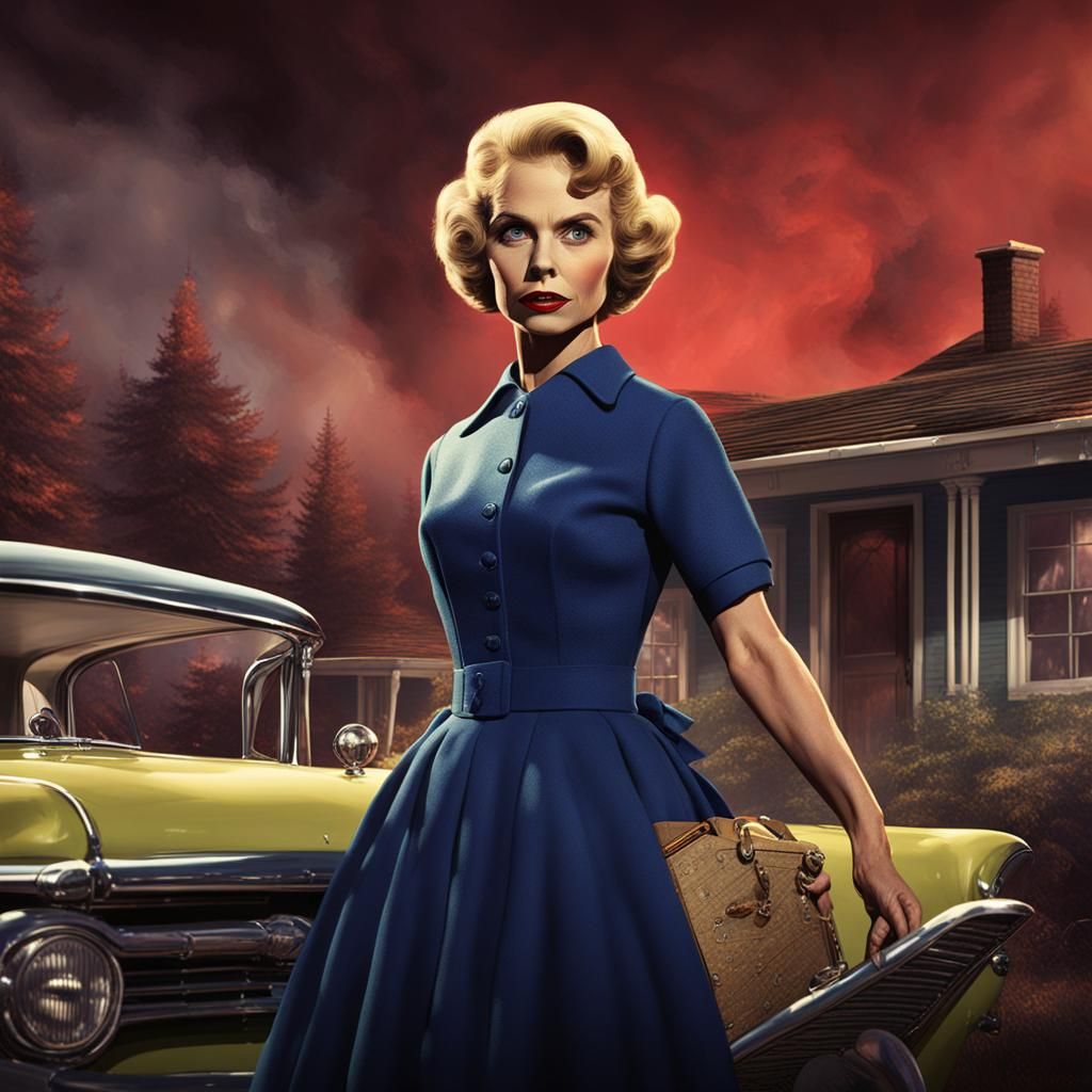 Marion Crane: Detailed Matte Painting in 8k