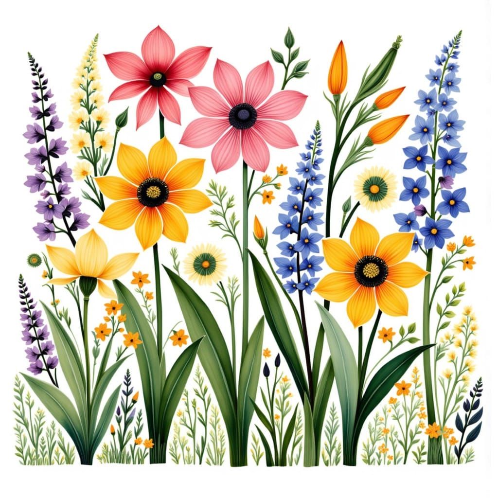 Vibrant Spring Blooms in Scandi Style