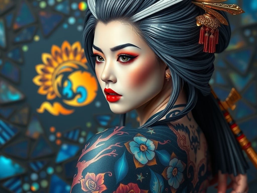 Geisha Ninja Goddess in Luxury Fashion