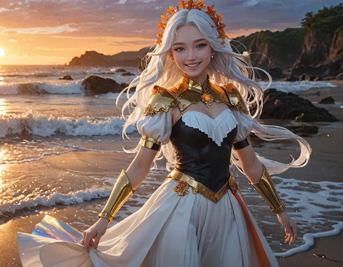 Cosmic Nun: 3D Anime Art of Asian Girl