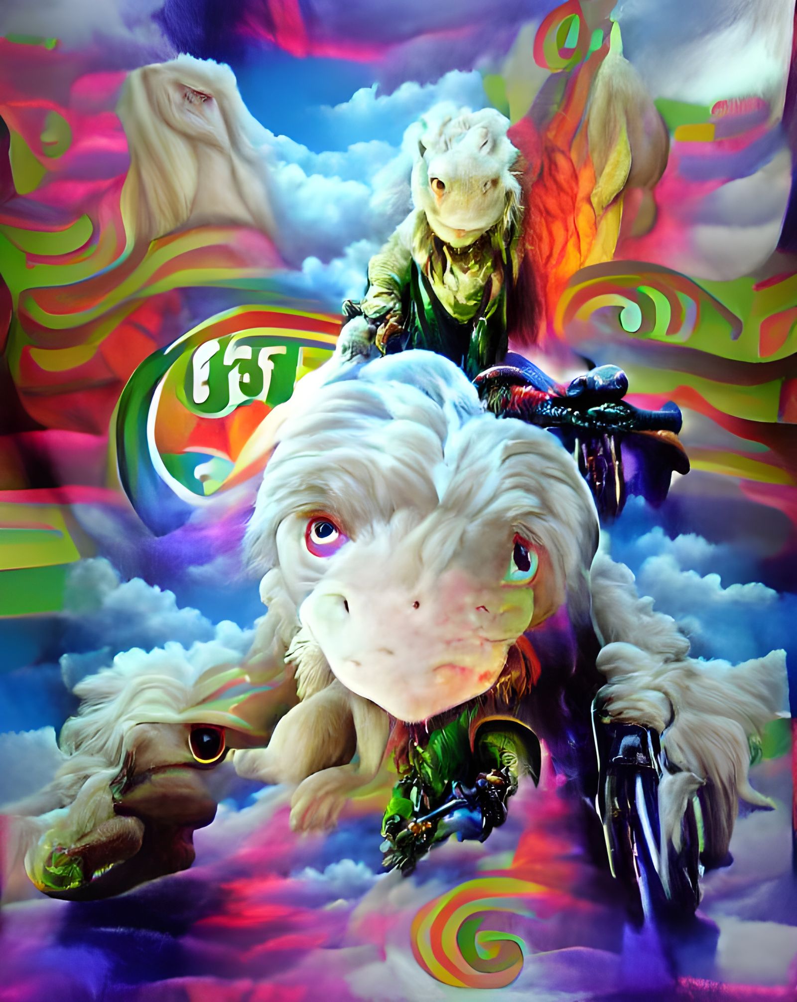 Falcor and Bastian: Psychedelic Poster Art