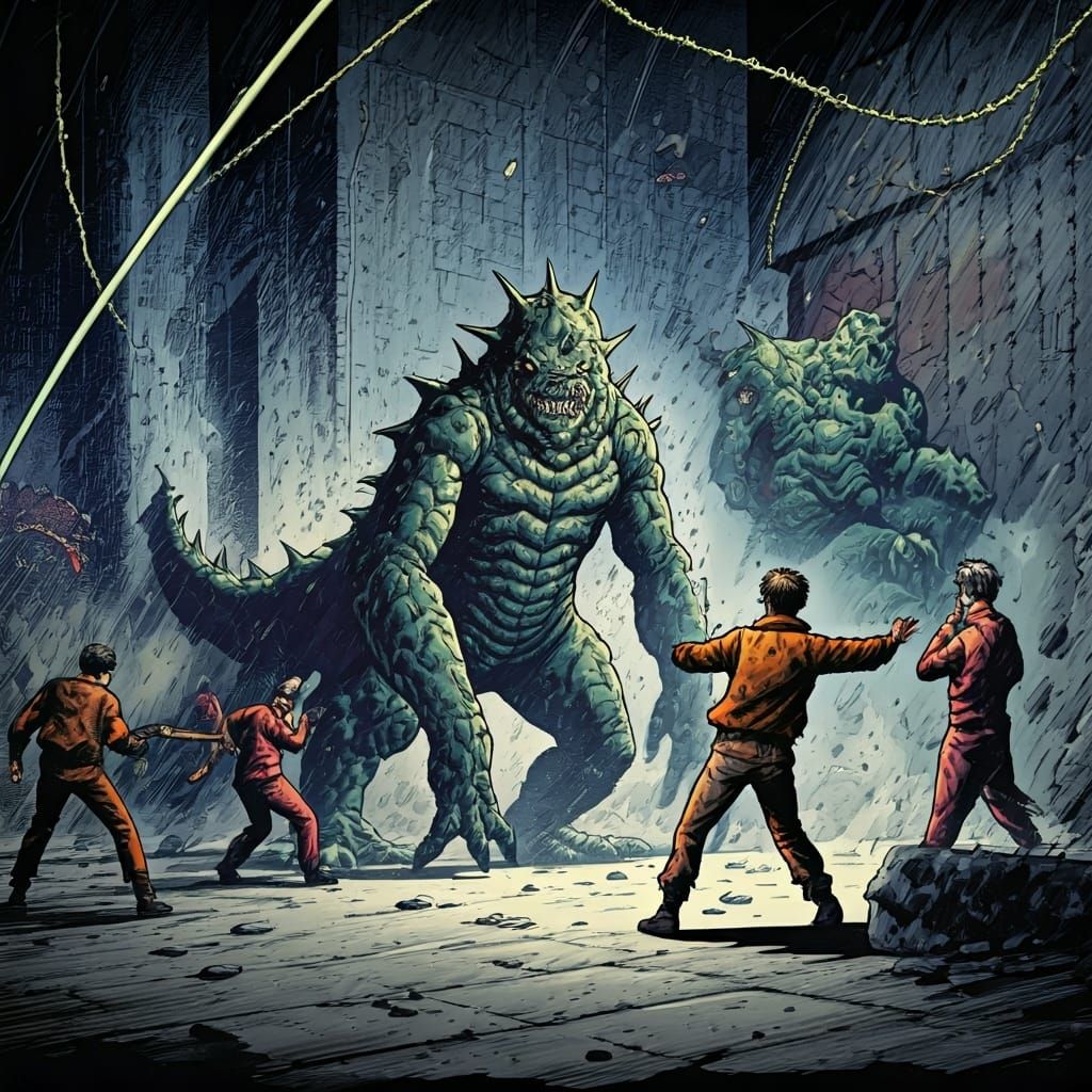 Survivors Defend Refugees from Triffids in Comic Style