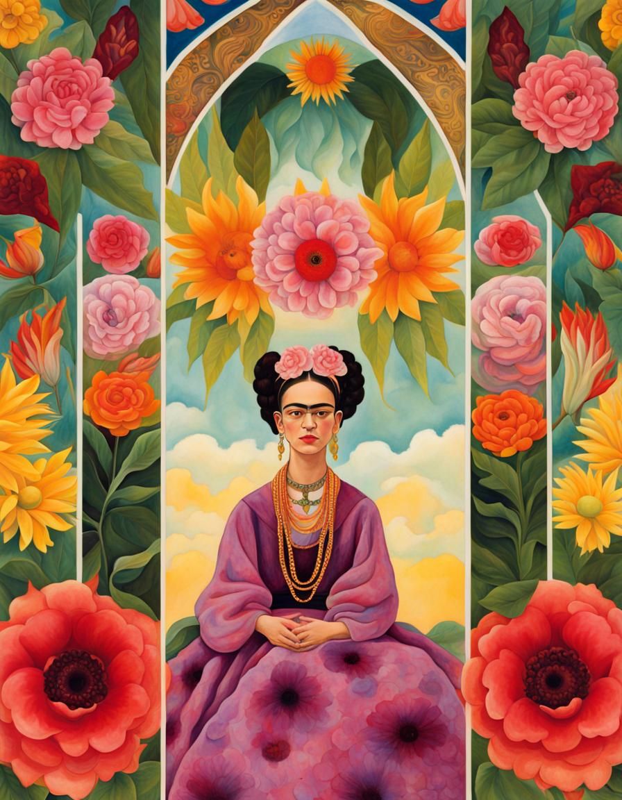 16k resolution, art by Frida Kahlo, Georgia O'Keeffe. Tarot ...