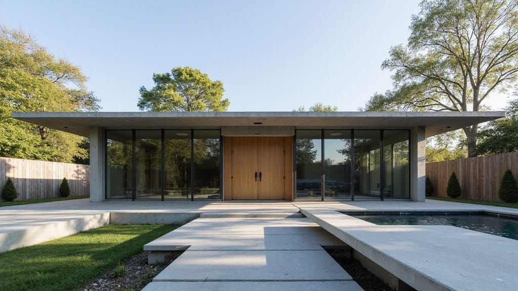 Modern Fortress House with Stealthy Defense